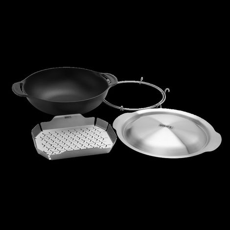 Wok bioclimatique Weber Crafted avec panier vapeur 42 x 36 cm