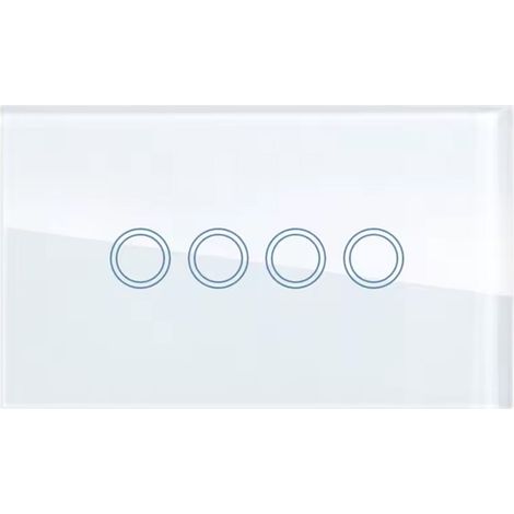 Tuya Interruttore Touch Bianco Smart Matter WiFi da Parete Serie Prestige  Dimensione: 4 Pulsanti