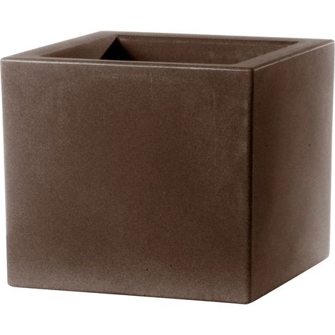 Eckiger bronze blumentopf 50x50 cm h 50 mod. Schio cubo (1/5)