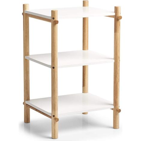 Zeller mensole in legno bianco design elegante 3 livelli