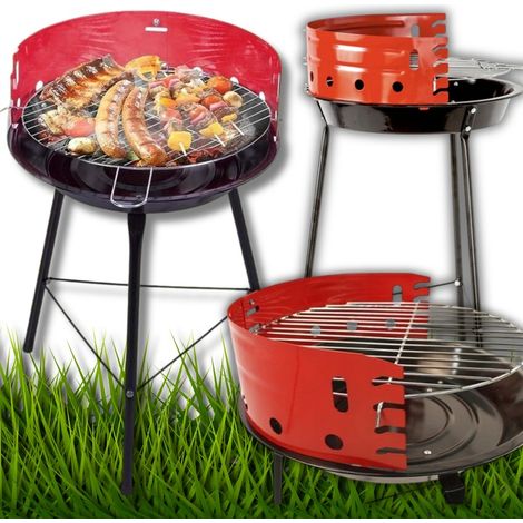 Barbecue a carbone da giardino PER giardino, terrazzo, pieghevole, 33 cm + griglia (1/5)