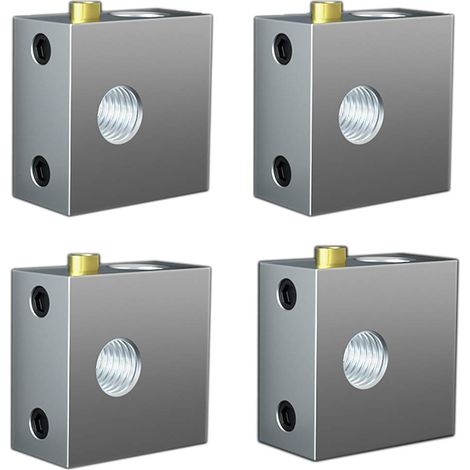 Stück Aluminium-Heizblöcke, Aluminium-Blockheizungen für Makerbot MK8 MK7 3D-Drucker-Extruder, Super Haltbarkeit und Leistung, Hohe Wärmeleitfähigkeit und Schnelle Wärmeableitung (1/5)