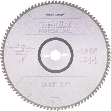 Metabo HW CT lama sega circolare 315 mm 96 denti in carburo