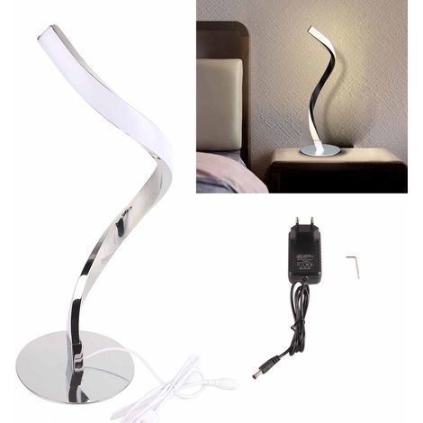 Lampe de table en forme de serpent, lampe de table incurvée, lampe de table créative, minimaliste et moderne, lampe de chevet en forme de serpent pour salon ou chambre, lampe de lecture, veilleuse col (1/5)