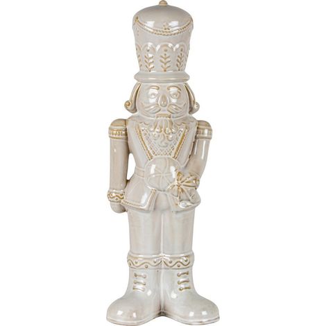 Alora Nutcracker with Candy Lollipop - Ceramic - L13 x W10 x H36 cm - White