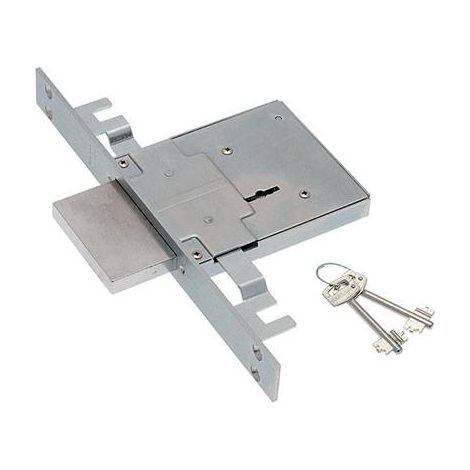 Serratura metallo infilare 450/3s sab b.q zinc f.mm 25 dm m4 tripl h.mm 90 e.mm 70 Sab serrature