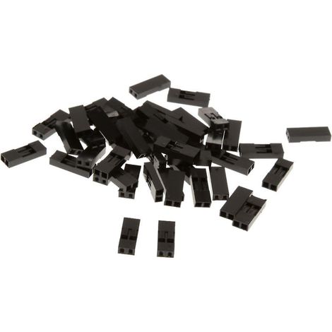 100 Stück Dupont Jumper-Kabelstecker-Gehäuse, 2-polige Stiftleiste, 2,54 mm