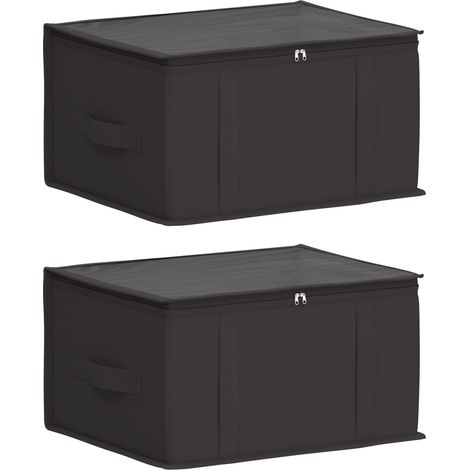 Aufbewahrungsbox mit transparentem Oberfenster 2 pcs Anthrazit vidaXL (1/5)