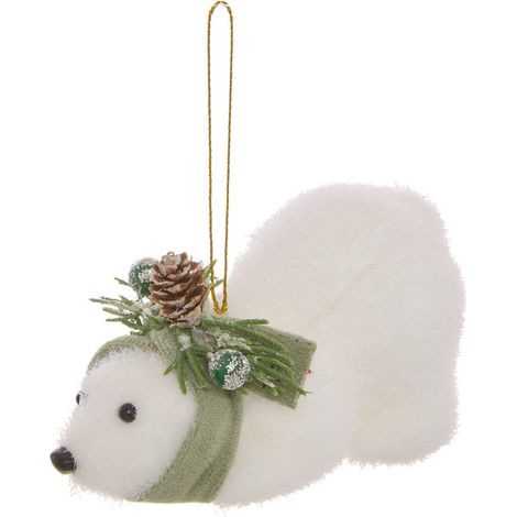 Suspension de sapin ours avec écharpe verte 10 cm - Atmosphera créateur d'intérieur (1/5)