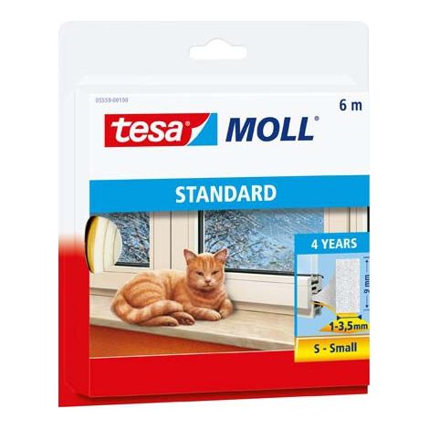 tesa Junta de calafateo marrón 9 mm 6 m espuma PVC (1/3)