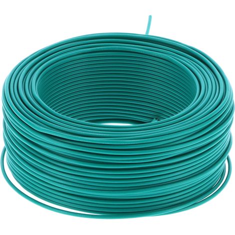 Câble électrique BV-1x1 à 7 conducteurs isolés, gainé PVC, 100 m / 328,1 pi, 300 V CA, vert