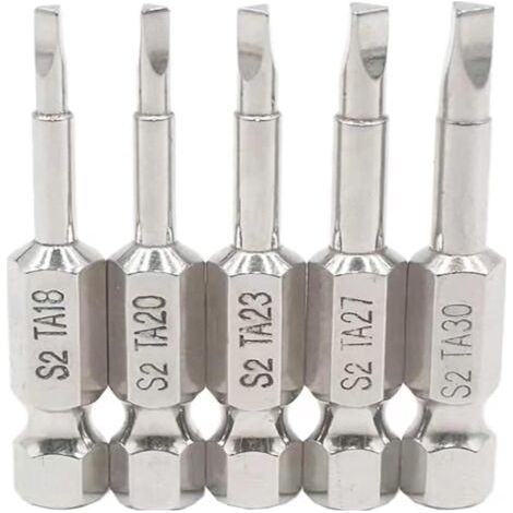 5pcs 50mm Hex Shank Magnetic Triangle Head Screwdriver Bit Set, S2 Steel Screwdriver Bits, Triangle Drill Bits (1/5)