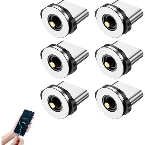 pcs Magnetic USB-C Connector, 1-pin Magnetic Connector for USB-C Charging Port, Compatible with Magnetic Charging Cables for Smartphones and Tablets (1/5)