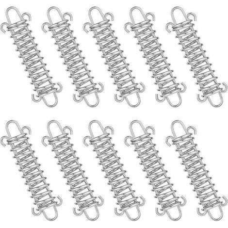 Garden FutureTendeur Ressort, XU, 10 Pcs Boucle de Corde de Ressort, Boucles à Ressort de Tente, Ressort Absorbeur, Ressort de Tension pour Voile dOmbrage, Bâche, Tente, Grille Métallique - KZQ (1/4)