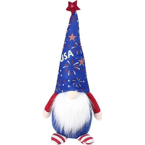 Fête de l'Indépendance, Gnome en forme de cœur et d'étoile, Journée des anciens combattants, Nisse Tomte, Cadeaux du 4 juillet - Type A (1/5)