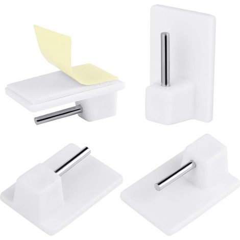 30-teiliges Set aus Kunststoffhaken und Gardinenzubehör sowie 3 Klebehaken (10 Stück pro Packung) (1/5)