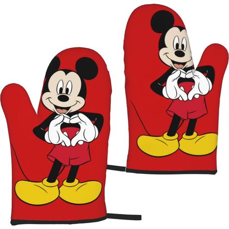 Oven Mitts - Rubber Ducks - Heat Resistant - For Baking Barbecue Microwave Cooking - 2 Pieces (1/5)
