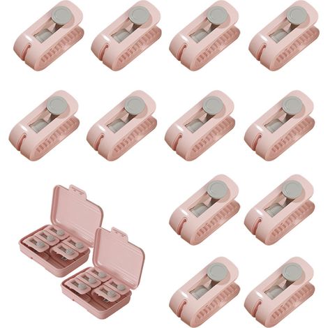 Attache Couette Sans Épingle - Fixation Anti-Dérapage pour Housse de Couette Lit - 12 Pièces - ABS - Rose ou Vert (1/5)