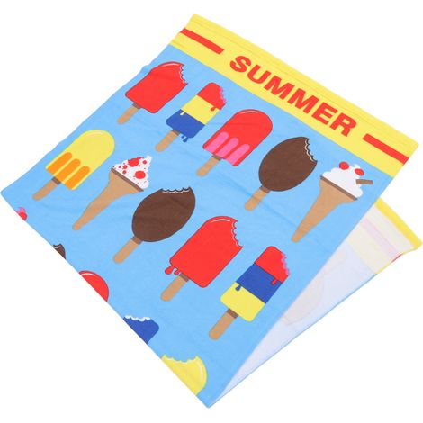 Serviette de plage douce en microfibre, imprimé mignon, séchage rapide, idéale pour les voyages et la natation (Type A) (1/5)