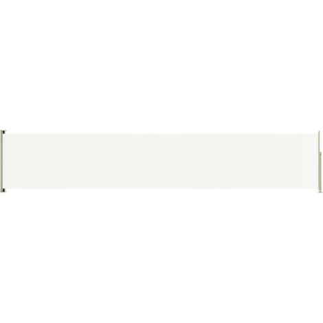 Tenda da sole laterale retrattile/schermo privacy per patio giardino terrazza balcone 117 x 600 cm crema 020007214