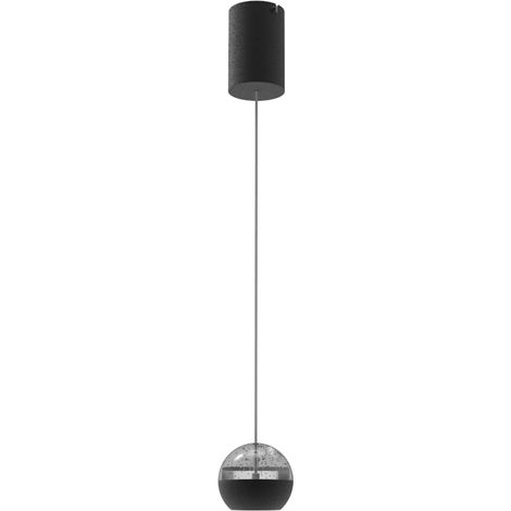 Hängeleuchte - schwarz - BELLUNO - glas metall - Ø 10cm - LED - (1/4)