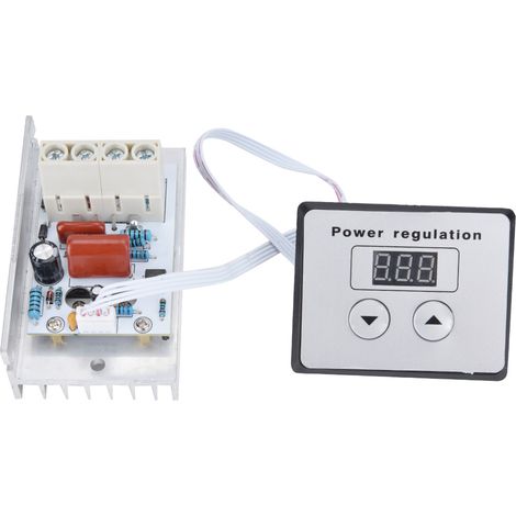 Régulateur de tension numérique SCR 10 000 W, variateur de vitesse, thermostat, 220 V CA, 80 A (1/5)