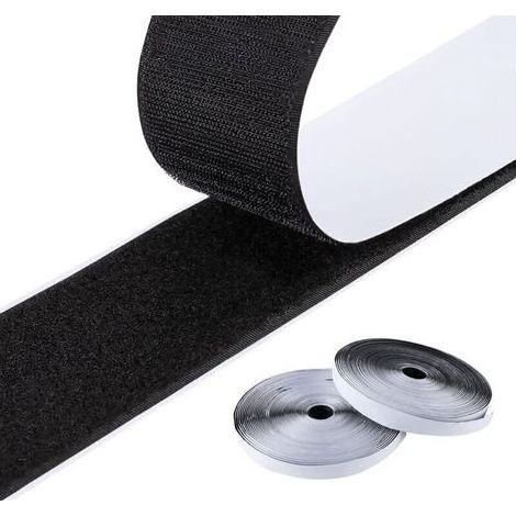 Ruban auto-agrippant crochet & boucle 16 mm × 6 m, adhésif permanent doux et magnétique, idéal pour cadres photo et bricolage (1/4)