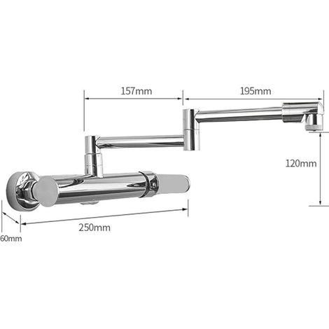 Mitigeur de Cuisine, Robinet Mitigeur Cuisine avec Rince Verre Evier Mitigeur Evier Cuisine Rotation à 360° ,Argent (1/4)