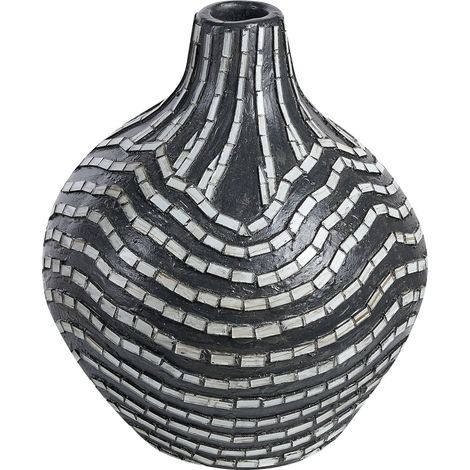 Decorative Vase KUALU Ceramic 35 cm Black