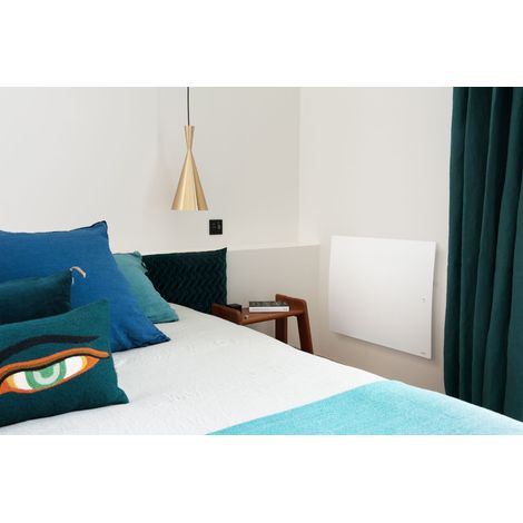 Noirot – Radiateur à inertie renforcée vertical 1500W blanc satiné – Connecté via application – M151215 (1/3)