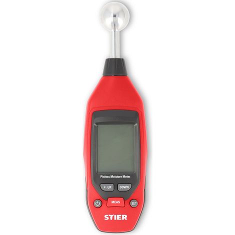 STIER Feuchtigkeitsmessgerät, bis 40 mm Tiefe, Messbereich 0 - 100, LCD-Display, praktische Alarm- & Hold-Funktionen, batteriebetrieben, Off-Modus nach 30 Sekunden Nichtnutzung (1/5)