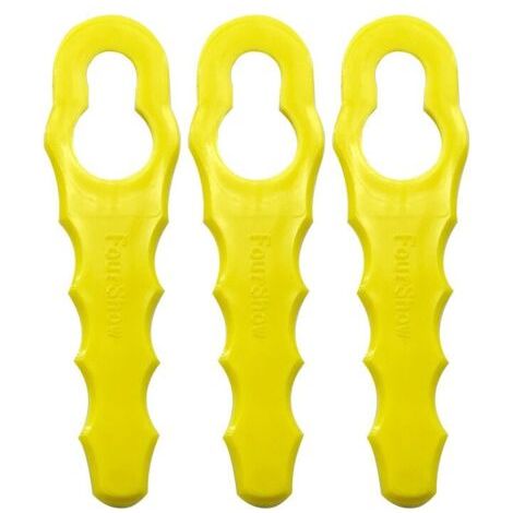 Packung mit 100 Ersatzmessern für Ryobi Rasentrimmer – Doppelt gezahnte Messerköpfe RAC155, RAC157, RAC158 – Für Gras und Gestrüpp – RAC158-INHHUB