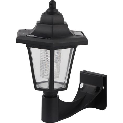 Lámpara de pared LED vintage de bajo consumo con energía solar y alto brillo para balcón/patio -Crezuo