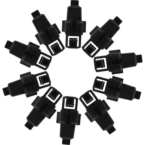 mit 10 schwarzen Kunststoff Lochwandclips Mehrzweck