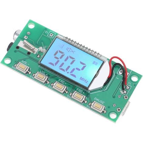 DSP-PLL-FM-Senderplatine, digitales Frequenzmodulationsmodul für drahtlose Stereomikrofone, DC 3–5 V, 87–108 MHz (1/5)