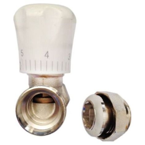 QORVA-Robinet thermostatique de radiateur en laiton 1/2 pouce, type droit DN15, vanne de régulation automatique de température pour chauffage à air (DN15)
