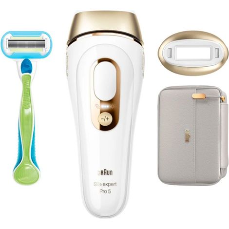 DEPILADORA BRAUN luz pulsada Silk-expert Pro Depilación con luz Blanco flashes hasta 125 veces/minuto 10 niveles (1/5)