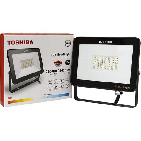 PROYECTOR LED TOSHIBA 30W 6500K IP65 - NEGRO