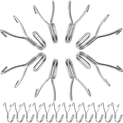 Crochets de suspension 20 pièces en acier inoxydable 304 pour panneaux perforés, résistant à la corrosion, idéal pour organiser clés et outils dans cuisine bureau chambre (1/5)
