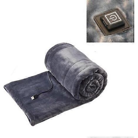 Couverture chauffante électrique USB en polaire, jeté chauffant portable, châle chaud d'hiver (1/2)