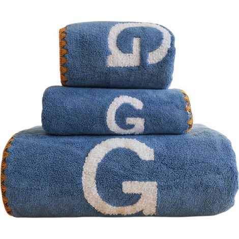 Lot de 3 serviettes de bain douces, absorbantes et à séchage rapide en polaire corail. (1/5)