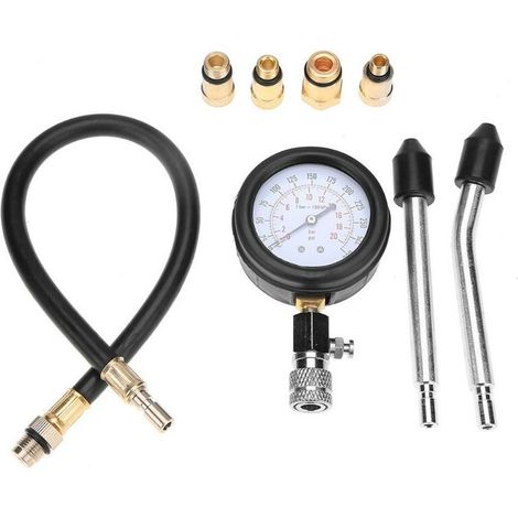 Pressure Gauge Tester Kit Engine Compression Tester Auto Petrol Petrol Engine Cylinder Car Motorcycle Pressure Gauge With Adapter (1/3)