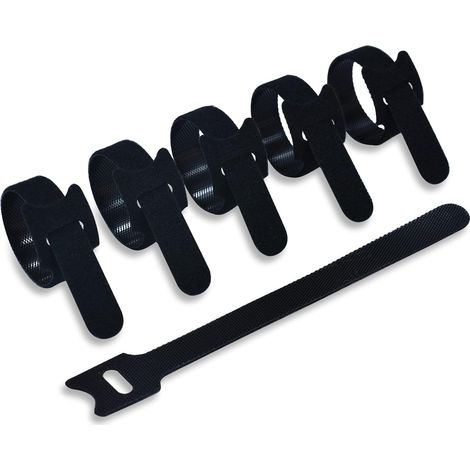 Reusable Fastening Cable Ties Microfiber Cloth Hook and Loop Ties 12.5x150mm (30pcs) (1/5)