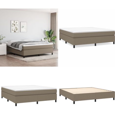 Boxspringbett mit Matratze Taupe 160x200 cm Stoff - Boxspringbett - Doppelbett - Liegekomfort - Bettsystem - Matratze - Home & Living (1/5)