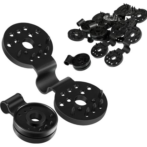 Clips de fixation en plastique pour toile d'ombrage, clips pour pare-soleil en plastique, filet d'ombrage, clips noirs pour serre, extérieur, jardin