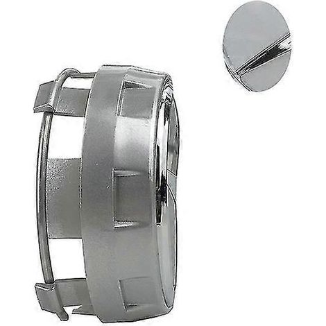 Enjoliveurs centraux de roue surélevés noirs et rouges de 75 mm pour Mercedes-Benz AMG (réf. A0004000900), lot de 4, couleur argent. (1/2)