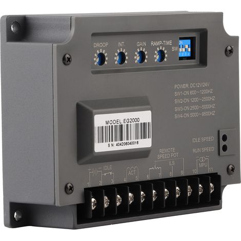 Régulateur électronique de vitesse moteur Contrôleur automatique Panneau générateur diesel EG2000 12V/24V (1/5)