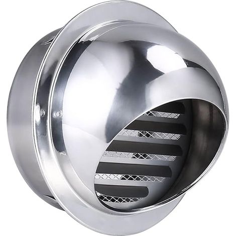 Griglia di ventilazione rotonda da 60 a 300 mm, prese d'aria in acciaio inox (1/5)