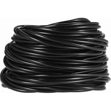 Tuyau d'irrigation de 50 m (4/7 mm) pour systèmes d'irrigation goutte à goutte dans les jardins, cours, parcs, paysages, terrasses, plantes et fleurs. (1/5)