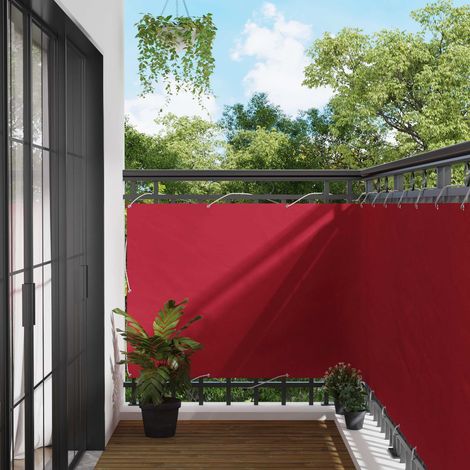 Balkonsichtschutz Rot 120 x 200 cm Oxford-Stoff